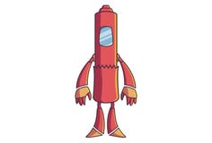 Иллюстрация мультфильма вектора милого робота иллюстрация штока Иллюстрация мультфильма вектора милого робота иллюстрация штока