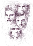 Иллюстрация ферзя на линии эскизе иллюстрация штока Иллюстрация ферзя на линии эскизе иллюстрация штока