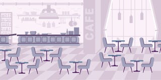 Иллюстрация цвета вектора ресторана внутренняя плоская иллюстрация штока Иллюстрация цвета вектора ресторана внутренняя плоская иллюстрация штока