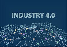 индустрия 4 0 предпосылок иллюстрации Интернет концепции вещей визуализированный wireframe глобуса иллюстрация вектора индустрия 4 0 предпосылок иллюстрации Интернет концепции вещей визуализированный wireframe глобуса иллюстрация вектора
