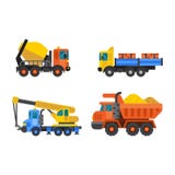 Индустрия тележки Tipper и крана конструкции vector иллюстрация иллюстрация штока Индустрия тележки Tipper и крана конструкции vector иллюстрация иллюстрация штока