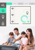 Интерфейс системы ТВ App домашней автоматизации стоковые фото Интерфейс системы ТВ App домашней автоматизации стоковые фото