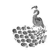 Искусство зажима картины павлина птицы вектора изолированное павлином иллюстрация штока Искусство зажима картины павлина птицы вектора изолированное павлином иллюстрация штока