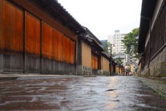 Историческая улица в Kanazawa, Японии стоковые изображения Историческая улица в Kanazawa, Японии стоковые изображения