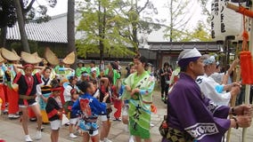 Исторический фестиваль, Nara, Япония Исторический фестиваль, Nara, Япония