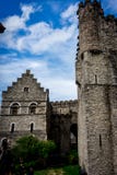 Каменные стены Gravensteen рокируют в Генте, Бельгии стоковые изображения Каменные стены Gravensteen рокируют в Генте, Бельгии стоковые изображения