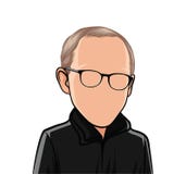 Карикатура портретов, иллюстрации мужского тела с черной курткой и стекла иллюстрация вектора Карикатура портретов, иллюстрации мужского тела с черной курткой и стекла иллюстрация вектора