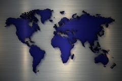 карта мира перевода 3d голубого прозрачного стекла на metelic предпосылке иллюстрация штока карта мира перевода 3d голубого прозрачного стекла на metelic предпосылке иллюстрация штока