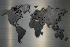 карта мира перевода 3d старого поцарапанного металла с заклепками иллюстрация вектора карта мира перевода 3d старого поцарапанного металла с заклепками иллюстрация вектора
