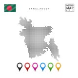 Карта поставленная точки вектором Бангладеша Простой силуэт Бангладеша флаг Бангладеша Комплект пестротканых отметок карты бесплатная иллюстрация Карта поставленная точки вектором Бангладеша Простой силуэт Бангладеша флаг Бангладеша Комплект пестротканых отметок карты бесплатная иллюстрация