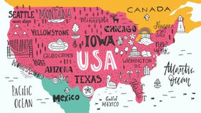 карта США бесплатная иллюстрация карта США бесплатная иллюстрация