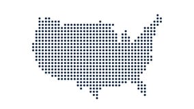 Карта точки США Концепция для сети, технологии и соединений Графики движения Карта точки США Концепция для сети, технологии и соединений Графики движения