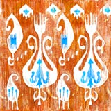 Картина ikat акварели безшовная Декоративное флористическое в стиле watercolour Богемское этническое бесплатная иллюстрация Картина ikat акварели безшовная Декоративное флористическое в стиле watercolour Богемское этническое бесплатная иллюстрация