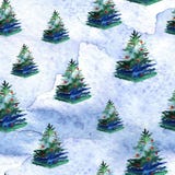 Картина акварели рождественской елки безшовная иллюстрация вектора Картина акварели рождественской елки безшовная иллюстрация вектора