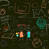 Картина дня учителя s handdrawn безшовная с учителем слов спасибо бесплатная иллюстрация Картина дня учителя s handdrawn безшовная с учителем слов спасибо бесплатная иллюстрация