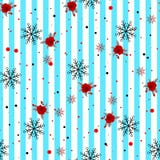 Картина конспекта безшовная геометрическая горизонтальная striped с голубыми и белыми нашивками цветет и снежинка также вектор ил иллюстрация штока Картина конспекта безшовная геометрическая горизонтальная striped с голубыми и белыми нашивками цветет и снежинка также вектор ил иллюстрация штока