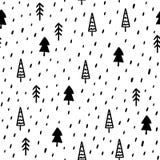 Картина рождественской елки притяжки руки безшовная в стиле Doodle Предпосылка вектора Monochrome бесконечная иллюстрация вектора Картина рождественской елки притяжки руки безшовная в стиле Doodle Предпосылка вектора Monochrome бесконечная иллюстрация вектора