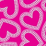 Картина серебряного и розового кристаллического сердца sequins безшовная иллюстрация вектора Картина серебряного и розового кристаллического сердца sequins безшовная иллюстрация вектора