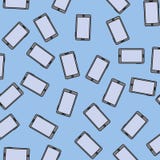 Картина смартфона безшовная иллюстрация вектора Картина смартфона безшовная иллюстрация вектора