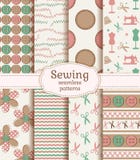 Картины шить и needlework безшовные вектор комплекта сердец шаржа приполюсный бесплатная иллюстрация Картины шить и needlework безшовные вектор комплекта сердец шаржа приполюсный бесплатная иллюстрация