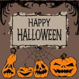 карточка halloween счастливый также вектор иллюстрации притяжки corel иллюстрация штока карточка halloween счастливый также вектор иллюстрации притяжки corel иллюстрация штока