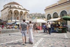 квадрат monastiraki athens Греции Стоковые Изображения RF квадрат monastiraki athens Греции Стоковые Изображения RF