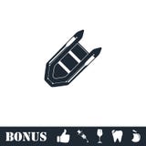 Квартира значка Powerboat иллюстрация вектора Квартира значка Powerboat иллюстрация вектора