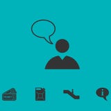 Квартира значка диалога иллюстрация штока Квартира значка диалога иллюстрация штока