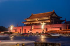 Китайская старая сцена ночи Пекин Тяньаньмэня классик стоковые фото Китайская старая сцена ночи Пекин Тяньаньмэня классик стоковые фото