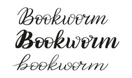 Книгоед 3 различных стиля письма Литерность ручки щетки вектор иллюстрация штока Книгоед 3 различных стиля письма Литерность ручки щетки вектор иллюстрация штока