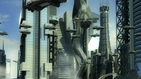 Колония планеты чужеземца бесплатная иллюстрация Колония планеты чужеземца бесплатная иллюстрация