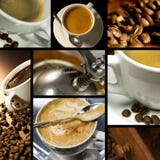 коллаж кофе опирающийся на определённую тему стоковые изображения коллаж кофе опирающийся на определённую тему стоковые изображения