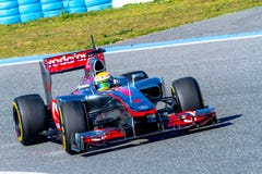 Команда McLaren F1, Левис Hamilton, 2012 стоковое фото rf Команда McLaren F1, Левис Hamilton, 2012 стоковое фото rf