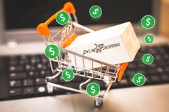Коммерция e, покупает и продает онлайн, виртуальную корзину стоковые изображения rf Коммерция e, покупает и продает онлайн, виртуальную корзину стоковые изображения rf