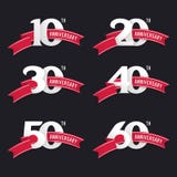 Комплект годовщины подписывает от 10th к шестидесятому бесплатная иллюстрация Комплект годовщины подписывает от 10th к шестидесятому бесплатная иллюстрация