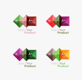 Комплект квадратных абстрактных шаблонов или infographics предпосылки Стоковое Изображение Комплект квадратных абстрактных шаблонов или infographics предпосылки Стоковое Изображение