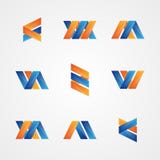 Комплект красочных абстрактных творческих логотипов бесплатная иллюстрация Комплект красочных абстрактных творческих логотипов бесплатная иллюстрация