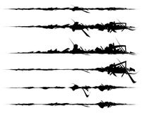 Комплект текстурированных, грубых и grungy элементов изолированных на белизне El бесплатная иллюстрация Комплект текстурированных, грубых и grungy элементов изолированных на белизне El бесплатная иллюстрация