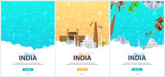 Комплект знамен перемещения Индии Индийской doodles нарисованные рукой на предпосылке также вектор иллюстрации притяжки corel бесплатная иллюстрация Комплект знамен перемещения Индии Индийской doodles нарисованные рукой на предпосылке также вектор иллюстрации притяжки corel бесплатная иллюстрация
