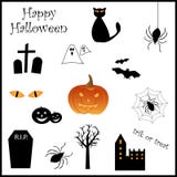 комплект иконы halloween Стоковые Изображения RF комплект иконы halloween Стоковые Изображения RF