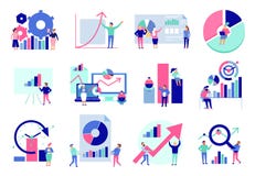Комплект квартиры анализа данных бесплатная иллюстрация Комплект квартиры анализа данных бесплатная иллюстрация