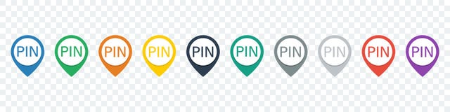Комплект штыря положения Отобразьте указатели Значки Pin Значки указателя бесплатная иллюстрация Комплект штыря положения Отобразьте указатели Значки Pin Значки указателя бесплатная иллюстрация