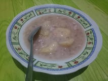 компот жемчугов и бананов стоковая фотография компот жемчугов и бананов стоковая фотография