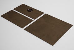 Конверты темного коричневого цвета с уплотнением Стоковая Фотография Конверты темного коричневого цвета с уплотнением Стоковая Фотография
