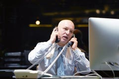 Конец-вверх работника центра телефонного обслуживания стоковые фото Конец-вверх работника центра телефонного обслуживания стоковые фото