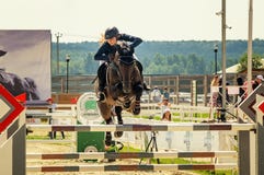 Конкуренции международной лошади скача, Россия, Екатеринбург, 28 07 2018 стоковые фото Конкуренции международной лошади скача, Россия, Екатеринбург, 28 07 2018 стоковые фото