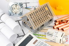 Конструкция дома архитектуры resindental стоковые фото Конструкция дома архитектуры resindental стоковые фото