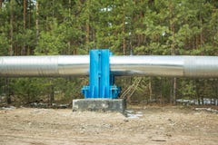 Конструкция трубопровода вдоль coniferous леса стоковое изображение rf Конструкция трубопровода вдоль coniferous леса стоковое изображение rf