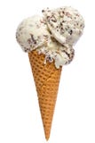 Конус мороженого с 3 ветроуловителями мороженого stracciatella стоковые изображения rf Конус мороженого с 3 ветроуловителями мороженого stracciatella стоковые изображения rf