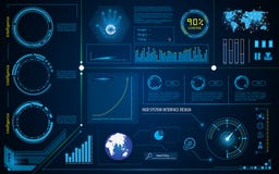 Концепция абстрактной системы нововведения технологии разума интерфейса hud работая иллюстрация вектора Концепция абстрактной системы нововведения технологии разума интерфейса hud работая иллюстрация вектора